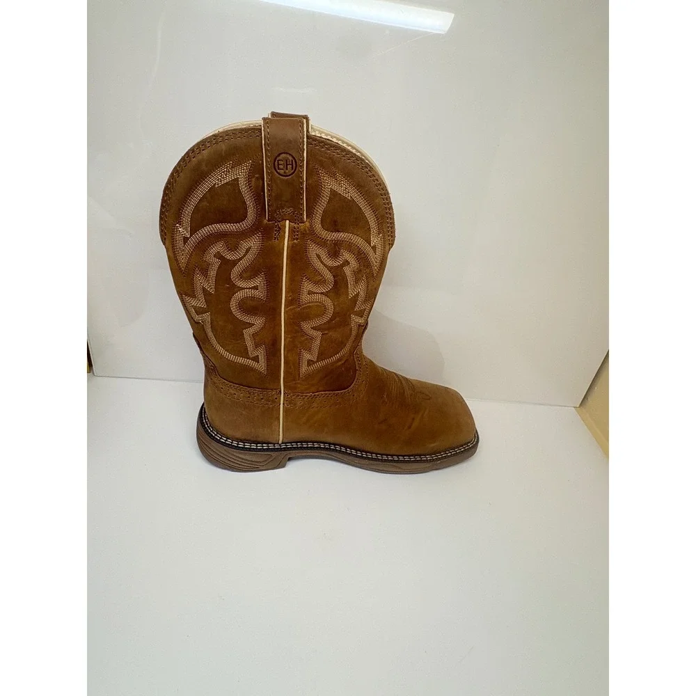 Justin Mens Rush Stampede Rustic Tan Waterproof Steel Toe Work Boots WK4331 7D